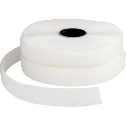 Velcro with adhesive, white 2 mm, per meter Vellock / Velor (consists of 2 pieces)