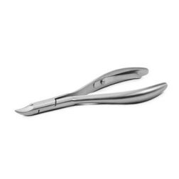 Nail forceps, curved bite, stainless