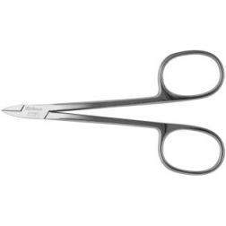 Skin scissors flat bite, 10cm stainless, German Quality