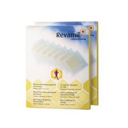 Revamil Honey Dressing, 5 cm x 5 cm, 10 pcs